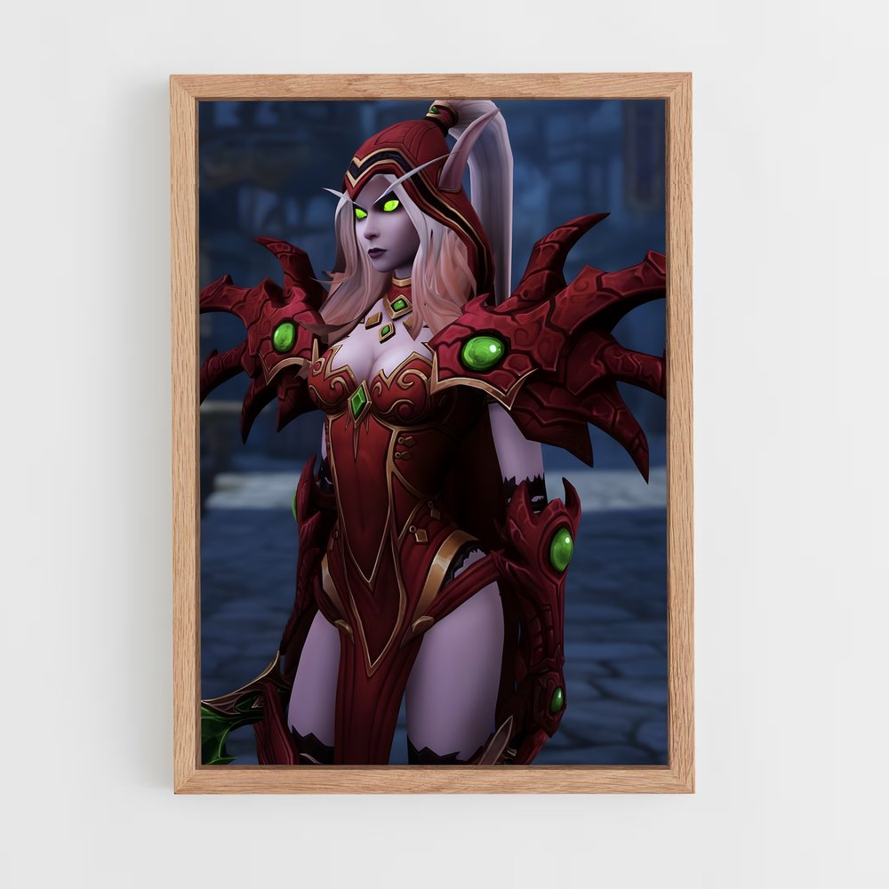 Poster L'Enchantresse Écarlate – affiche World of Warcraft (vue 4)
